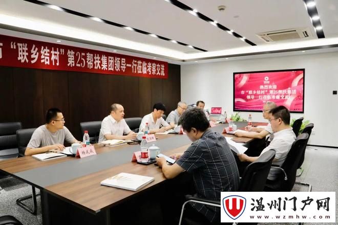 杭州市“联乡结村”帮扶集团领导一行莅临杭州市温州商会考察交流